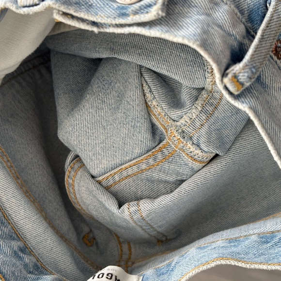 AGOLDE Fitted 90s Straight Leg Jeans 24 PINCH FLSHBK High Rise Distressed Rigid - Picture 13 of 16